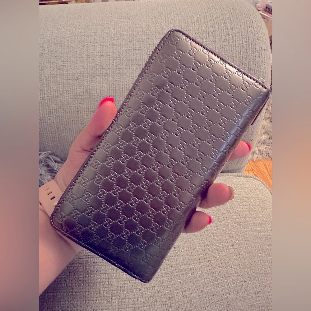 Grey Gucci Guccissima Zippy wallet - Picture 3 of 10